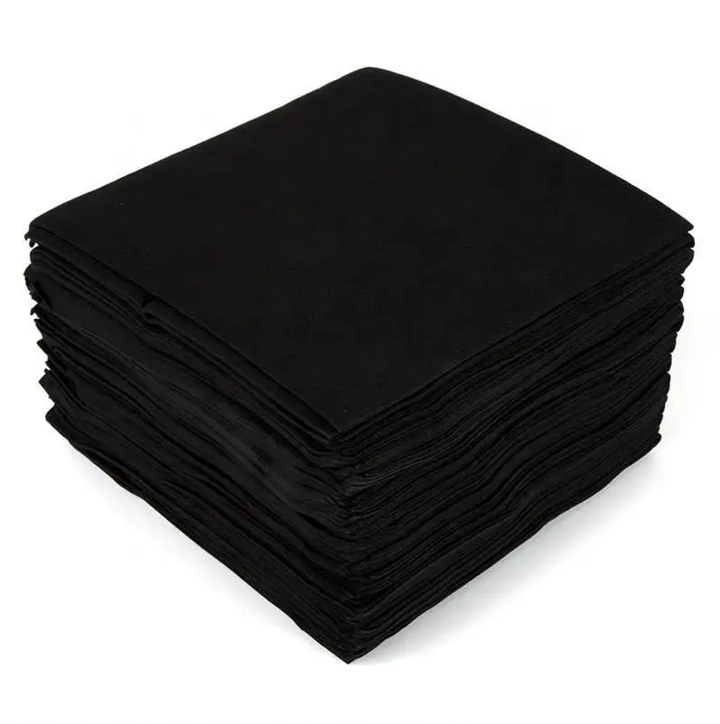 Одноразовые полотенца из бамбукового угля, черные хлопковые полотенца из спанлейса, массажное пляжное полотенце для спа-салона, путешествий, отеля