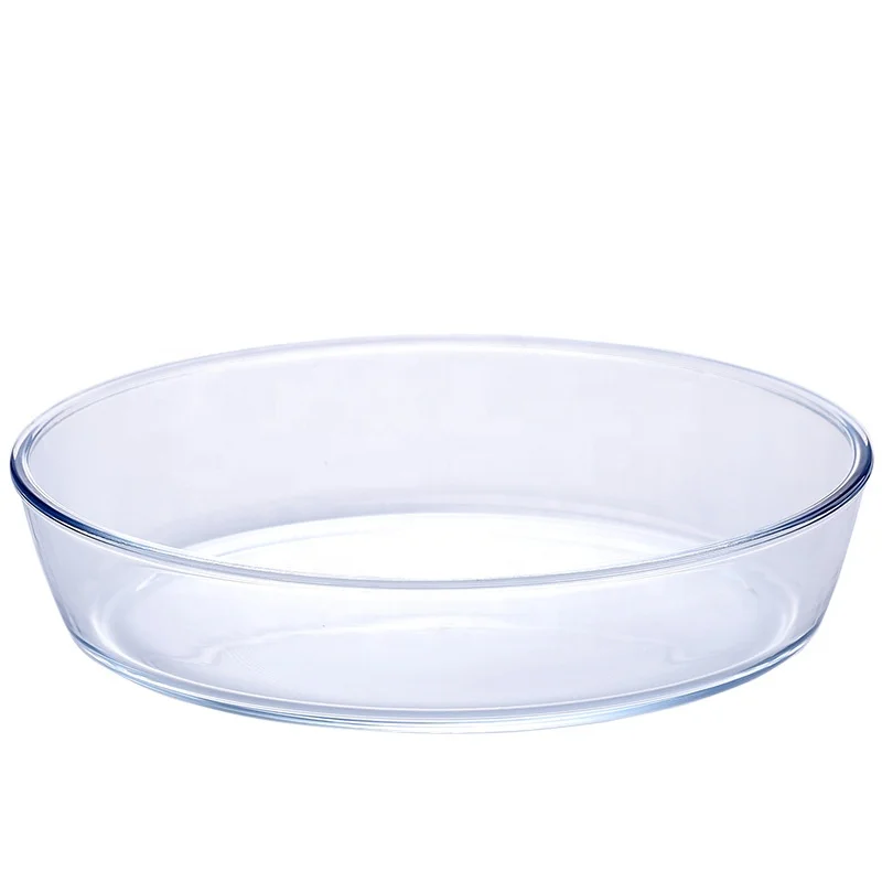 High borosilicate glass baking dish 0.8/1.5/2.4/3L heat-resistant fish plate oval bakeware dish microwave oven home use