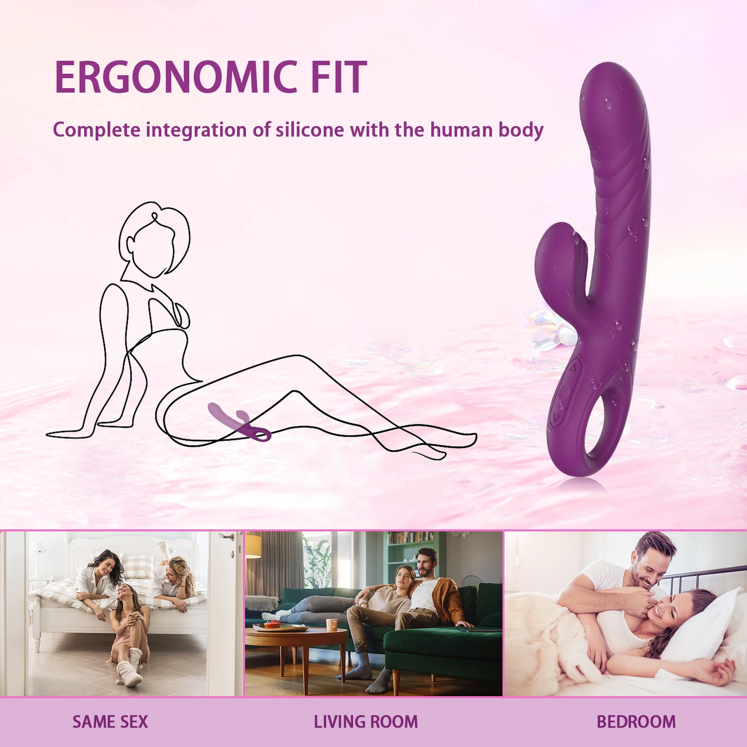 Y.Love liquid silicon G Spot Stimulator Vagina Vibrating Rabbit Vibrator huge vibrating dildo Sex Toys Dildo for Women