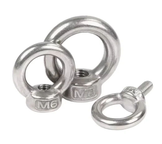 Customized Din580 304 Stainless Steel Eye Bolt Nut Lifting Eye Screw Ring Loop Hole Open Eye Hook Bolt M3-M48