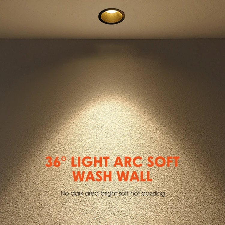 Ushine Nature Warm White Home Hotel Round Ceiling Aluminum 7 12 18 Watt LED Downlight