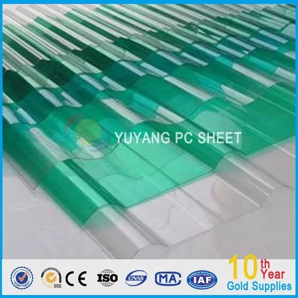 Polycarbonate corrugated sheet for roofing/ frosted pc roofing panel/ office dinning room counter partition