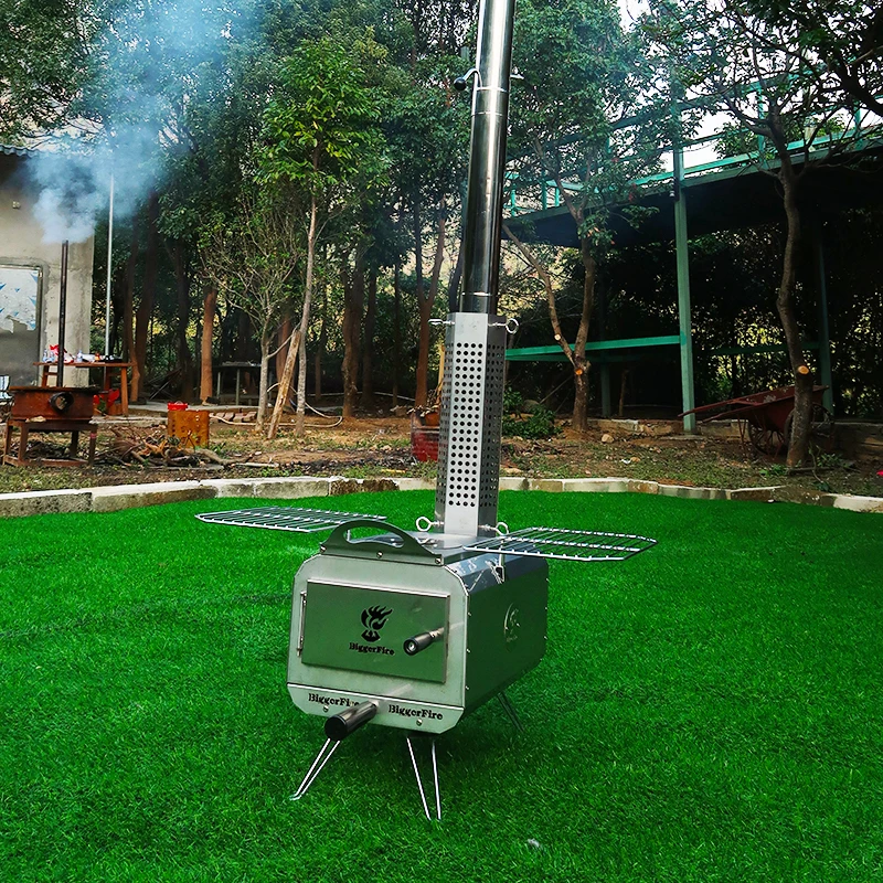 Outdoor Home Modern Design Sale Portable Bbq Cook Fire Steel Mini Folding Wood Burning Rocket Camping Hot Tent Heating Stove