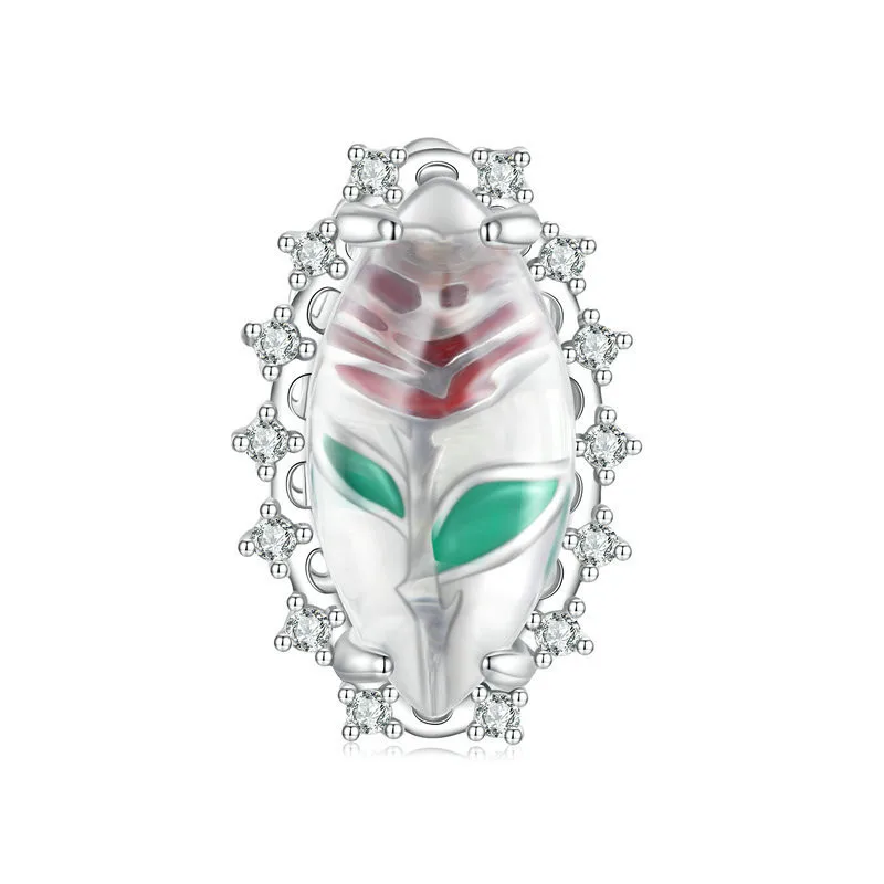 Real 925 Sterling Silver Animal Series Enamel Charms owl woodpecker butterfly beads Pendant for Women Jewelry Bracelet Fashion