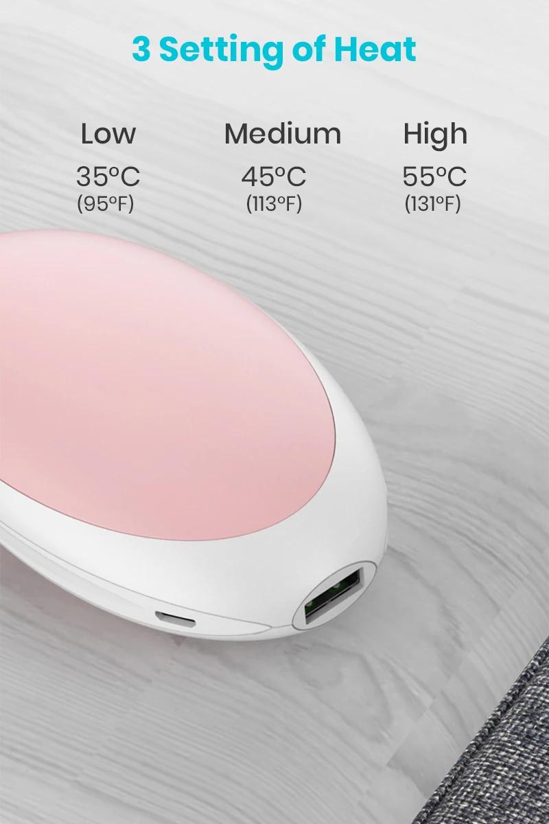 Portable Handwarmer USB Mini Hand Heater Battery 5200mAh Power Bank Quick Heating Hand Warmer Heater