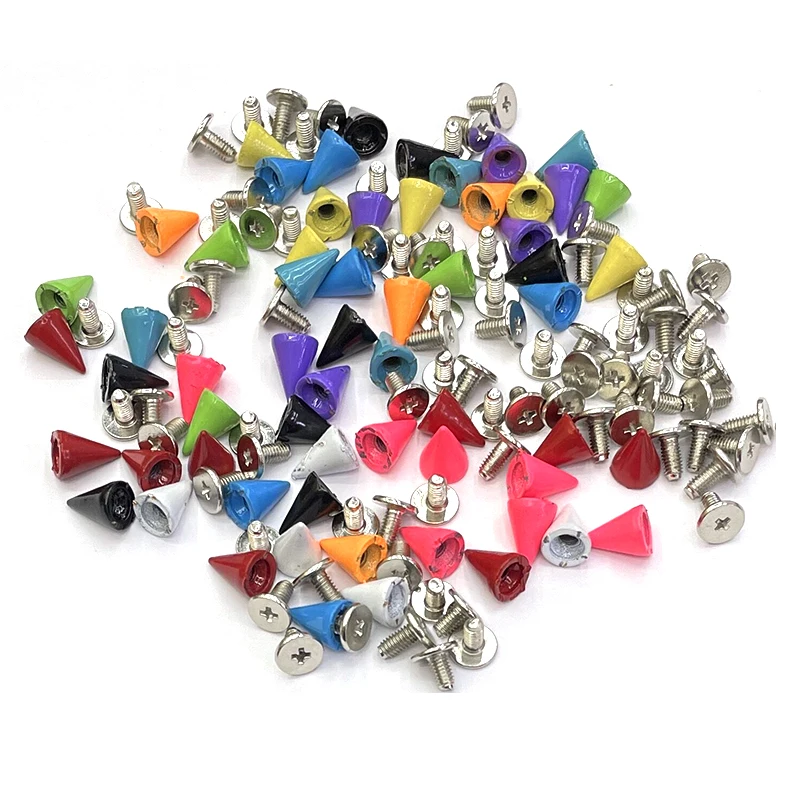 10 Kinds Colorful Paint 7*10 mm Punk Rivets Buttons Goth Newt Zinc Alloy Buckle Belt/Bag/Shoes/Hat Decorative Leather Rivets