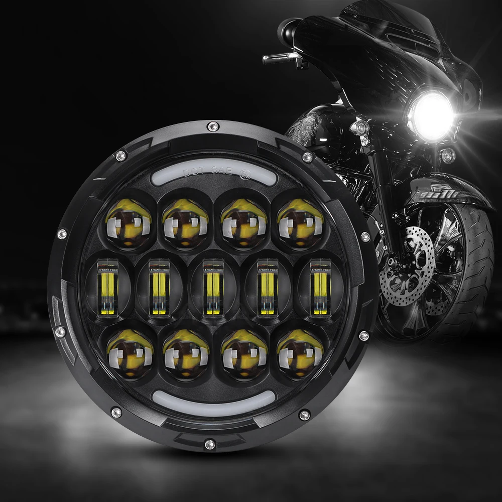 Обновленная круглая мотоциклетная фара 105 Вт h4 подходит для Кафе racer Sports 1978 KZ650 2007 D ucati monster 2004 Honda