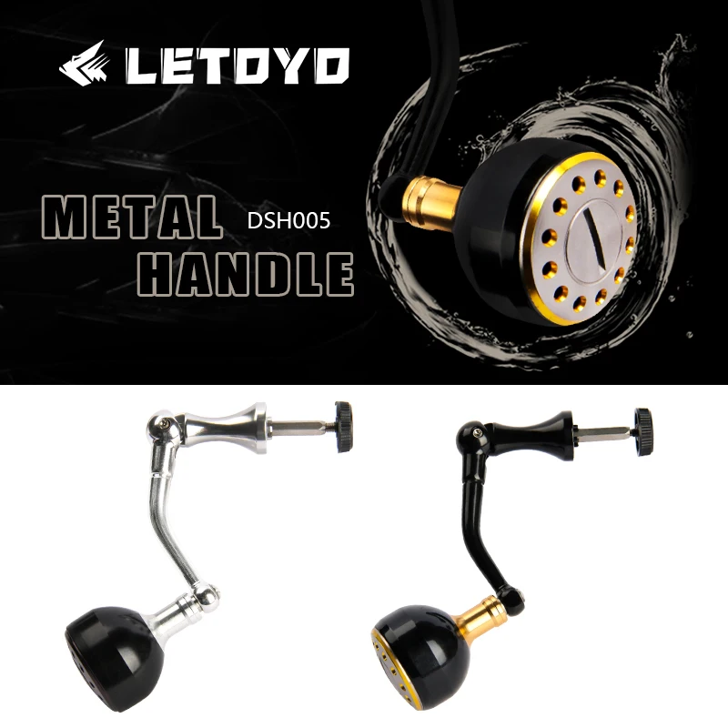 LETOYO DSH005 металлическая складная Рыболовная катушка ручка спиннинговая рукоятка Левая Правая сменный