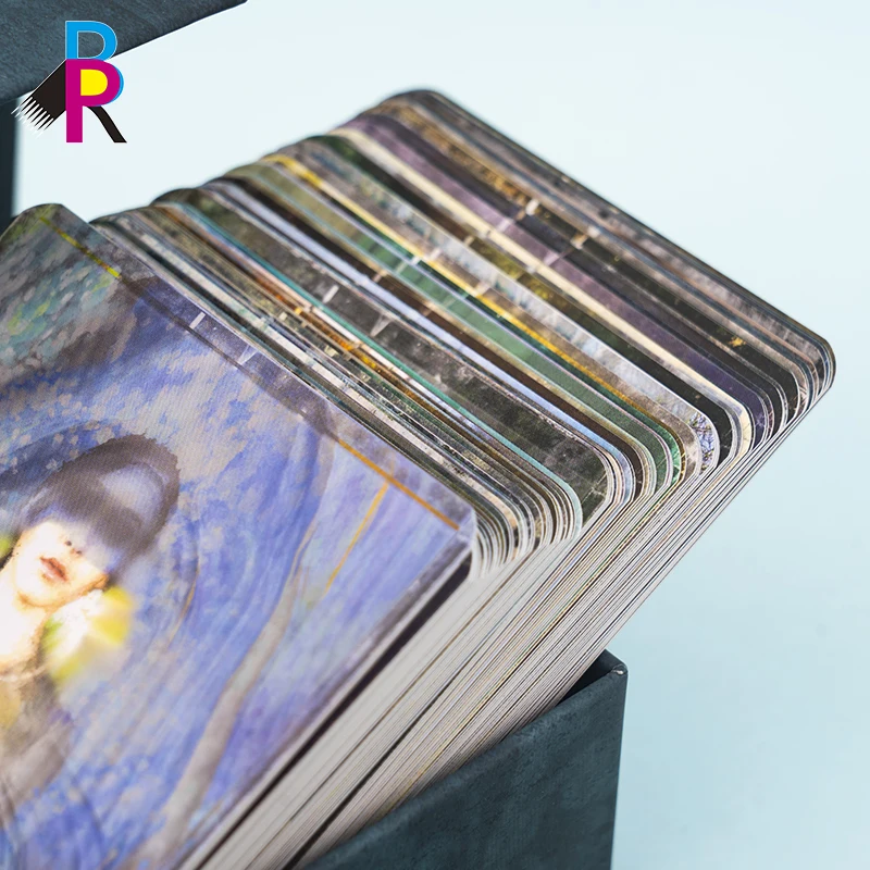 Custom Full Colors Printing Card Manufacture Holographic Cartas de Tarot Classic 78 Tarot Cards Decks With Magnetic Box