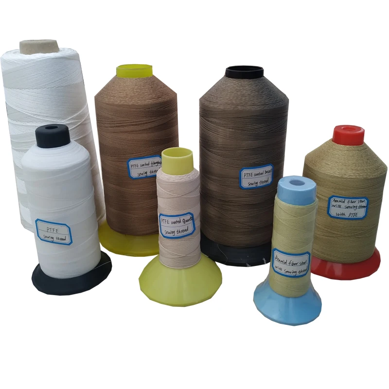 High strength and high temperature ptfe coated  industrial sewing thread
