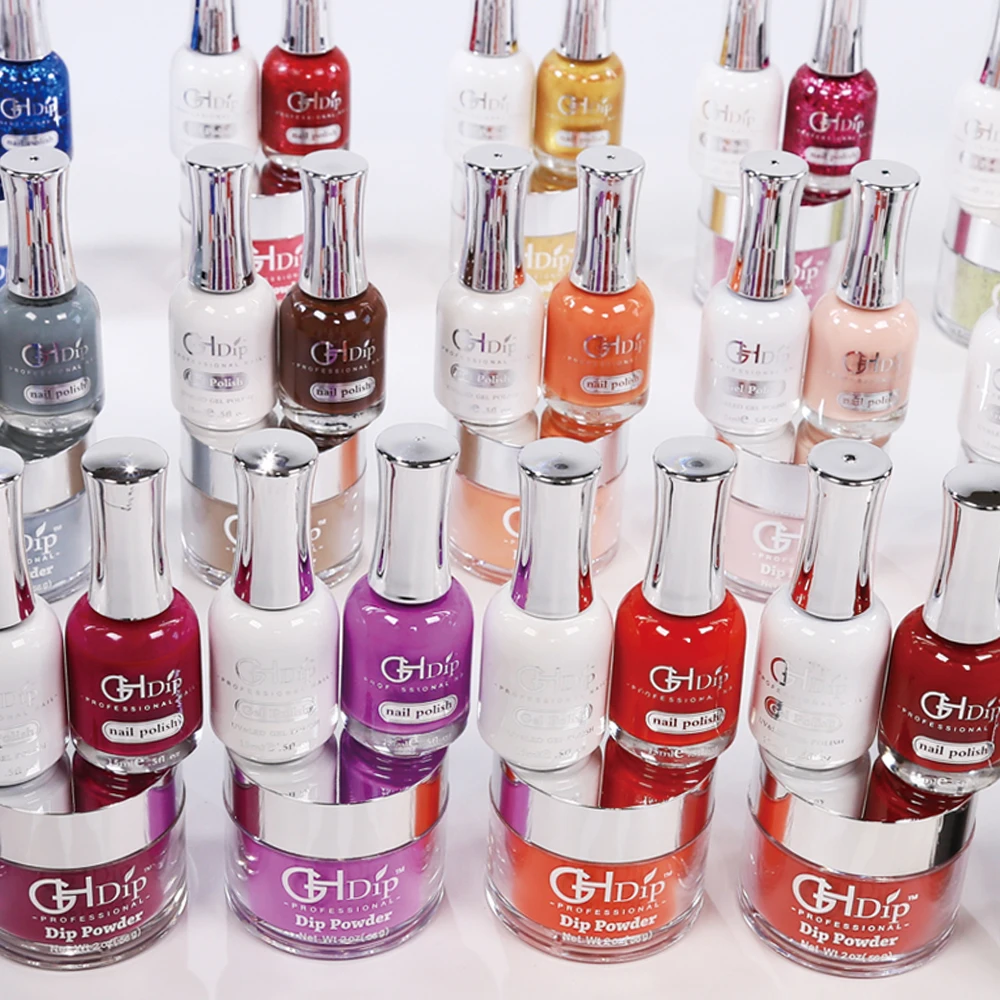 Custom Private Label 3 in 1 Acrylic Dipping Powder 2000 Nude color Fast Drying Dip Powder Nails System