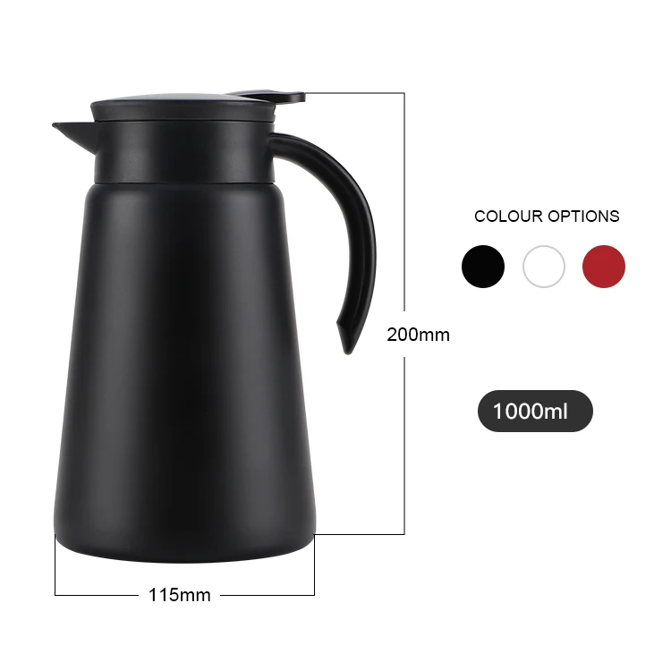 Hot Sales Double Walled Vacuum Insulated Thermal Colorful Water Tea Kettle Stainless Steel Thermos Tea Coffee Pot Carafe