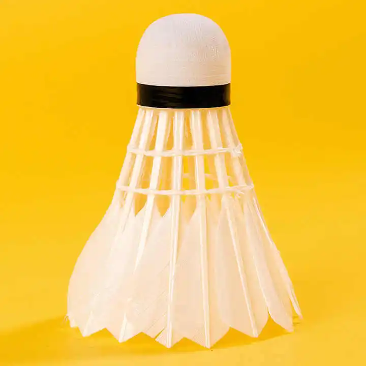 Feathered Badminton Shuttlecock for Professional and Casual Players with Enhanced Durability for Indoor Use