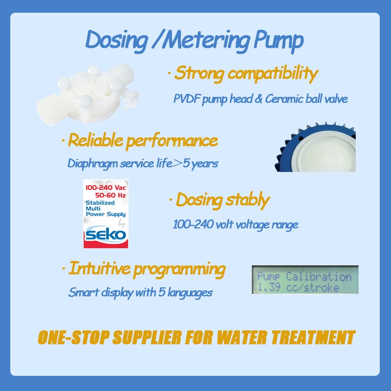 High Quality Chemical Chlorine Solenoid Metering Pump Seko Dosing Pumps for Dosing System