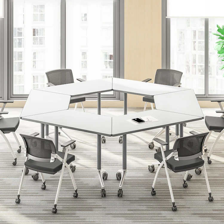 school furniture meeting room trapezoid foldable office training table