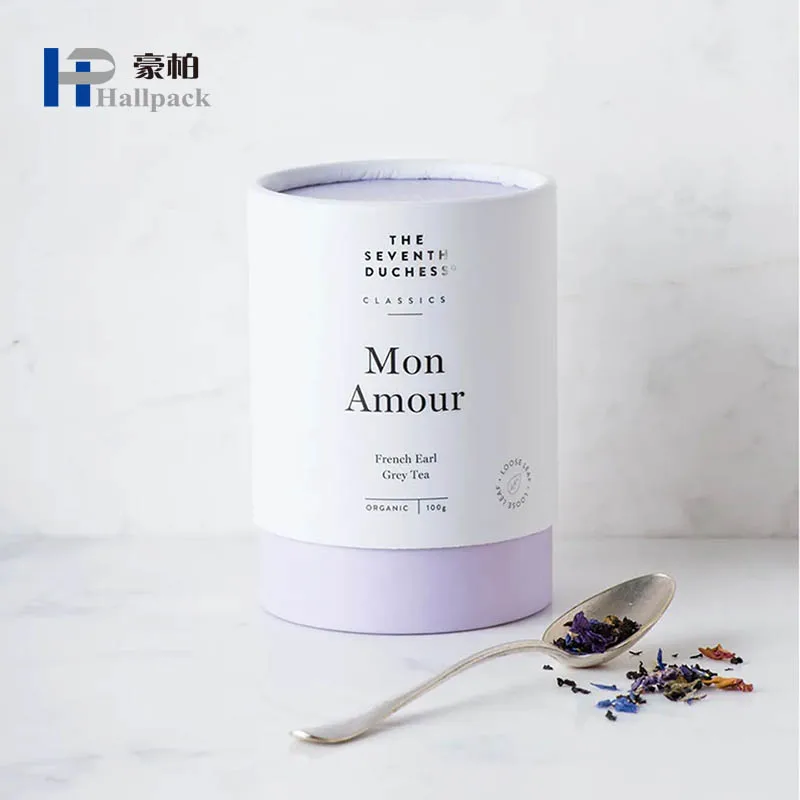 Firstsail Custom design loose tea bean round cylinder cardboard eco friendly food grade packaging box food paper tube package