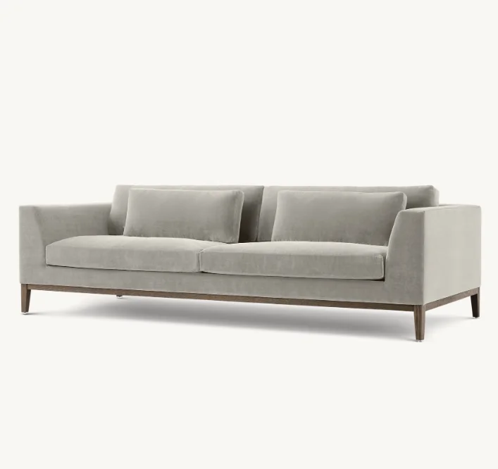 Living Room Furniture Italia Style Fabric Furniture Home Room Sofa Oak Wood Base Sofas