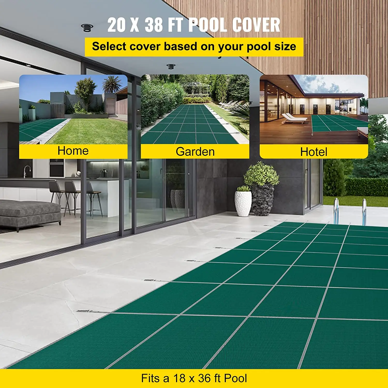 Chinese Factory Pool Inground Outdoor Swimming Pool Cover Fits for Rectangle Swimming Pool