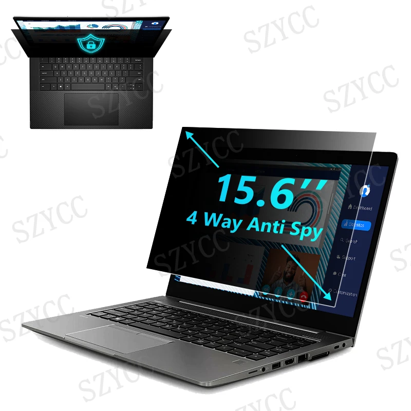 4-сторонний антипип-экран для ноутбука, 15,6 дюймов, фильтр для 16:9, широкоформатный дисплей, съемный 15,6
