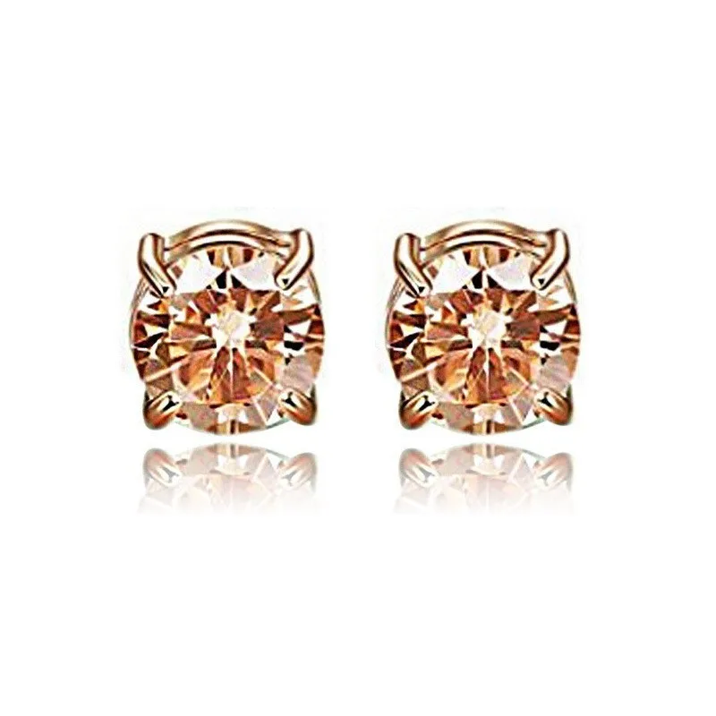 Strong Magnetic Ear Stud Clip Earrings for Women Men Punk Round Zircon Magnet Earrings Non Piercing Jewelry Crystal Classic