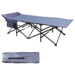 LARIBON Folding Camp Cot Portable Lightweight Camping Bed Outdoor Heavy Duty Mat Ultralight Travel Sleeping Cot