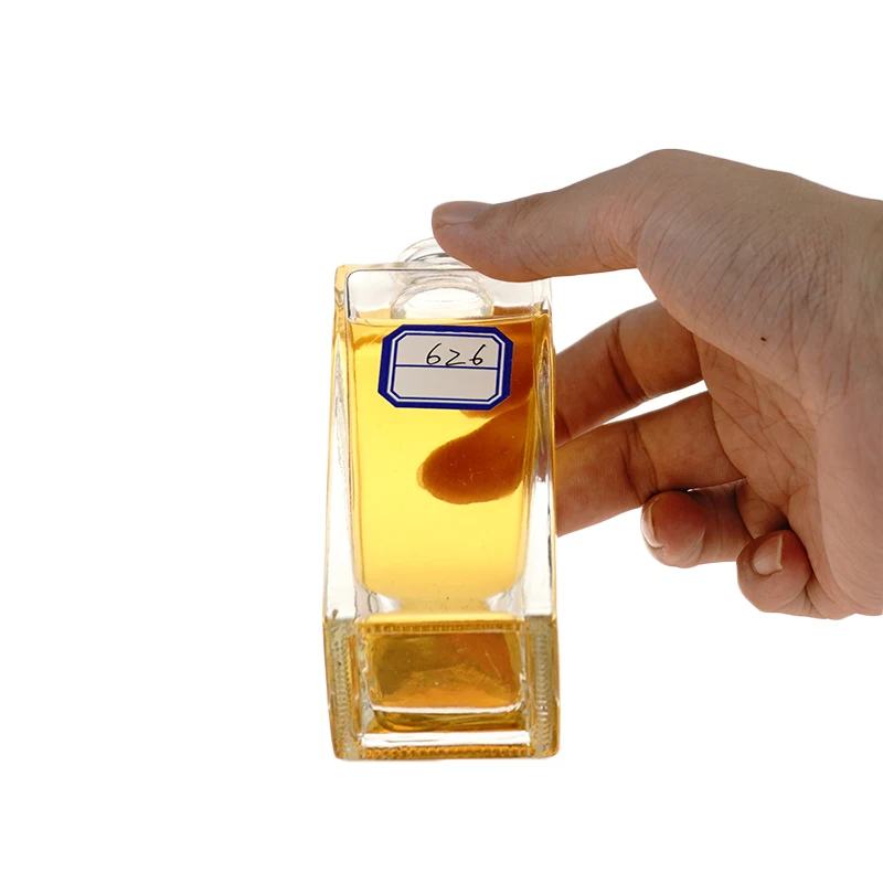 Wholesale 50ml Mini Square Liquor Bottles Empty Whisky Wine Glass Bottle with Screw Cap