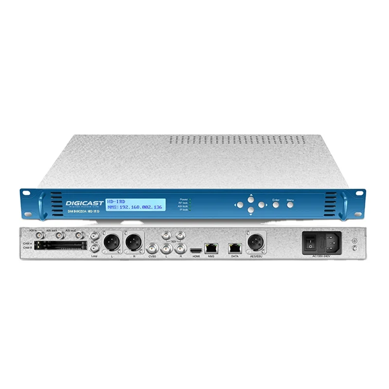 IP Output Satellite Receiver HD DVB-S2  SRT/UDP/RTP/FEC HD SDI IRD Decoder receiver