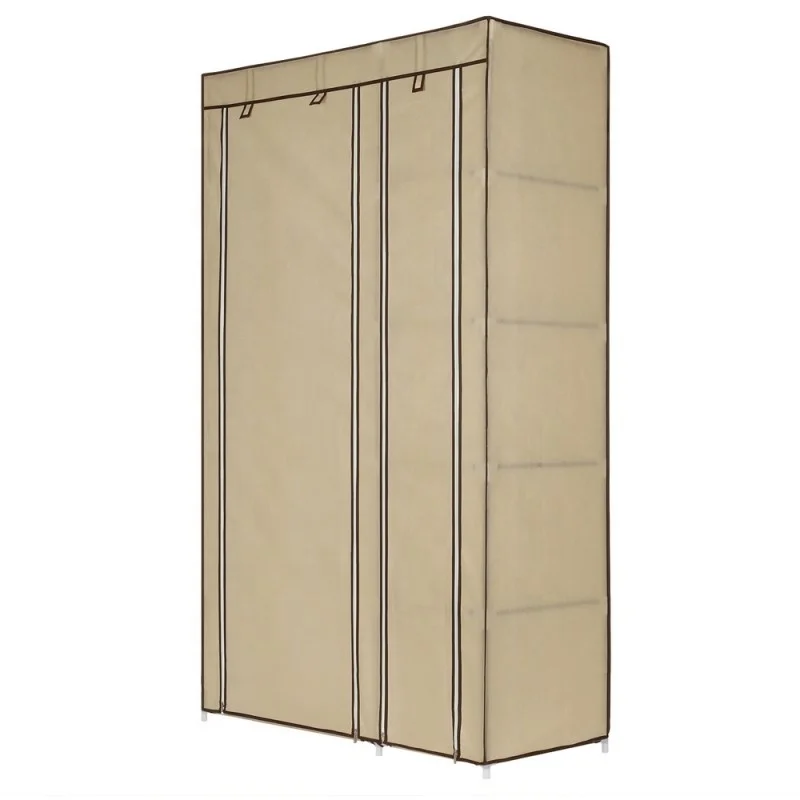 Portable Clothes Closet Wardrobe with Non-Woven Fabric shelf and Hanging Rod ,