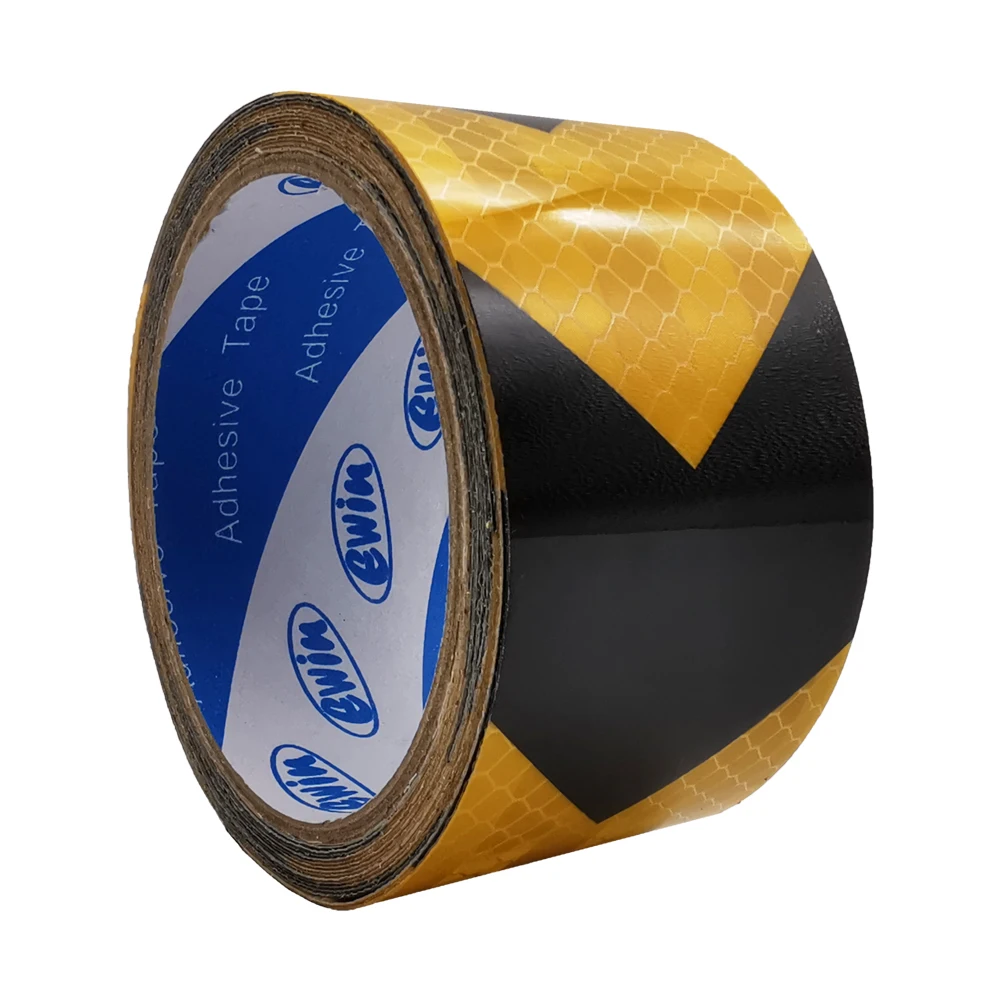 Red & Yellow Arrow Caution Reflective Tape of Waterproof High Visibility,Hazard Caution Warning Adhesive Tape Outdoor for Floor