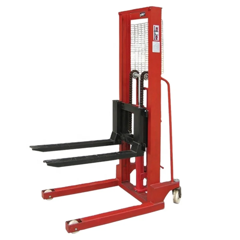 Manual Pallet Stacker Load 1000kg 2000kg Lift 1.6m Hand Hydraulic Manual Forklifts Lifting Pallet Stacker
