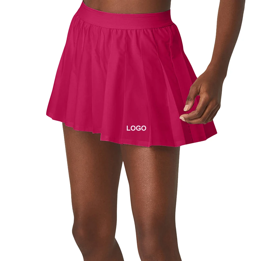 Custom Quick dry tennis clothes factory custom women sports tennis skirts pleated with pocket