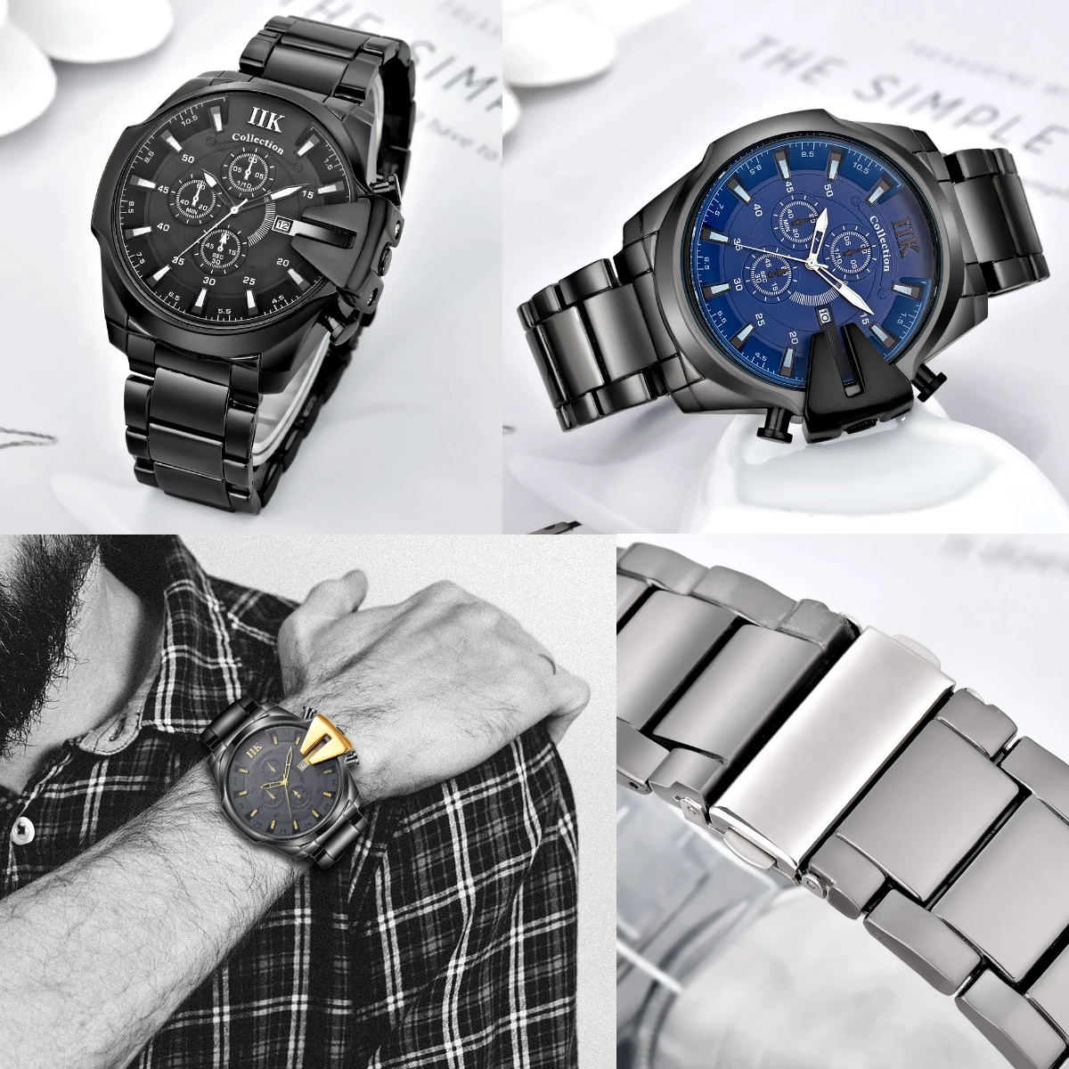 Direct Wholesale IIK Collection Luxury Brand Stainless Steel Back Water Resistant 30M Steel Watch Luxury Watch