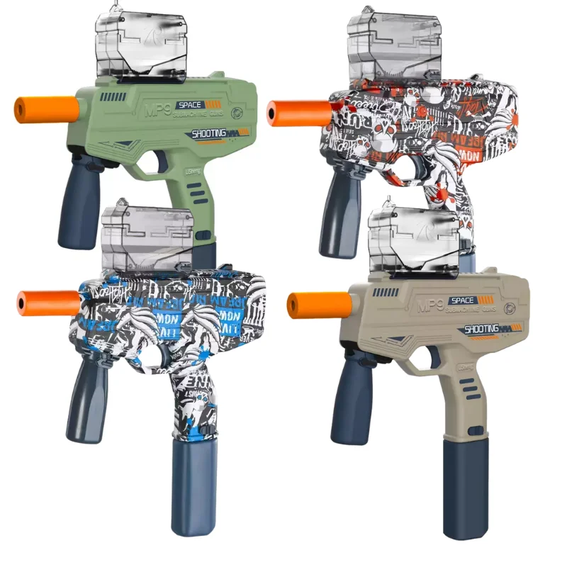 Wholesale Upgrade High Power Electric MP9 Glock Slr Shooting Elite Soft Bullet Oplader Splatter Gel Ball Blaster Splat Gun