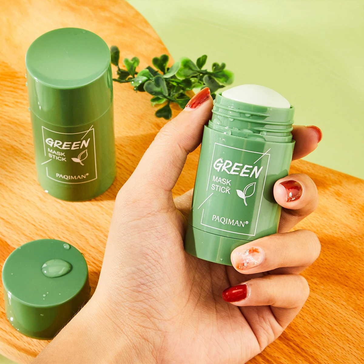 PAQIMAN Green Tea Mask Stick Private Label Moisturizing Firming Whitening Facial Masks Dead Sea Mask Clay