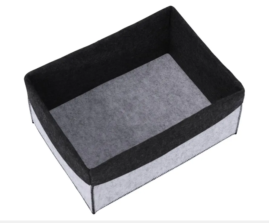 2024factory custom sell  eco friendly soft wool felt desktop newspaper/magazine/sundry  storage box/bin
