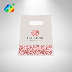 Wholesale HDPE Foldable Recyclable Plastic Die Cut Handle Luxury Shopping Bags With Custom Logos