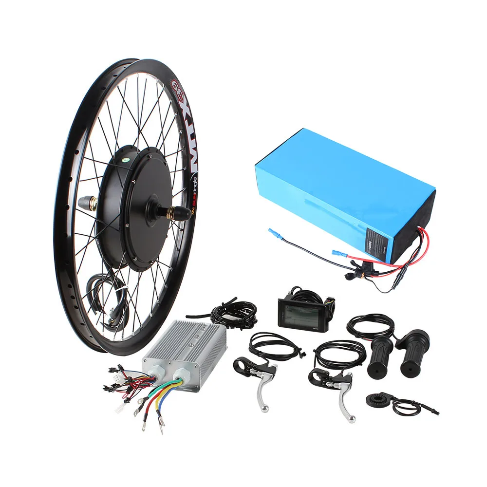 1500W 2000W 3000W 48V 60V 72V Brushless Direct Hub Motor Electric Bike Conversion Kits with optional lithium battery
