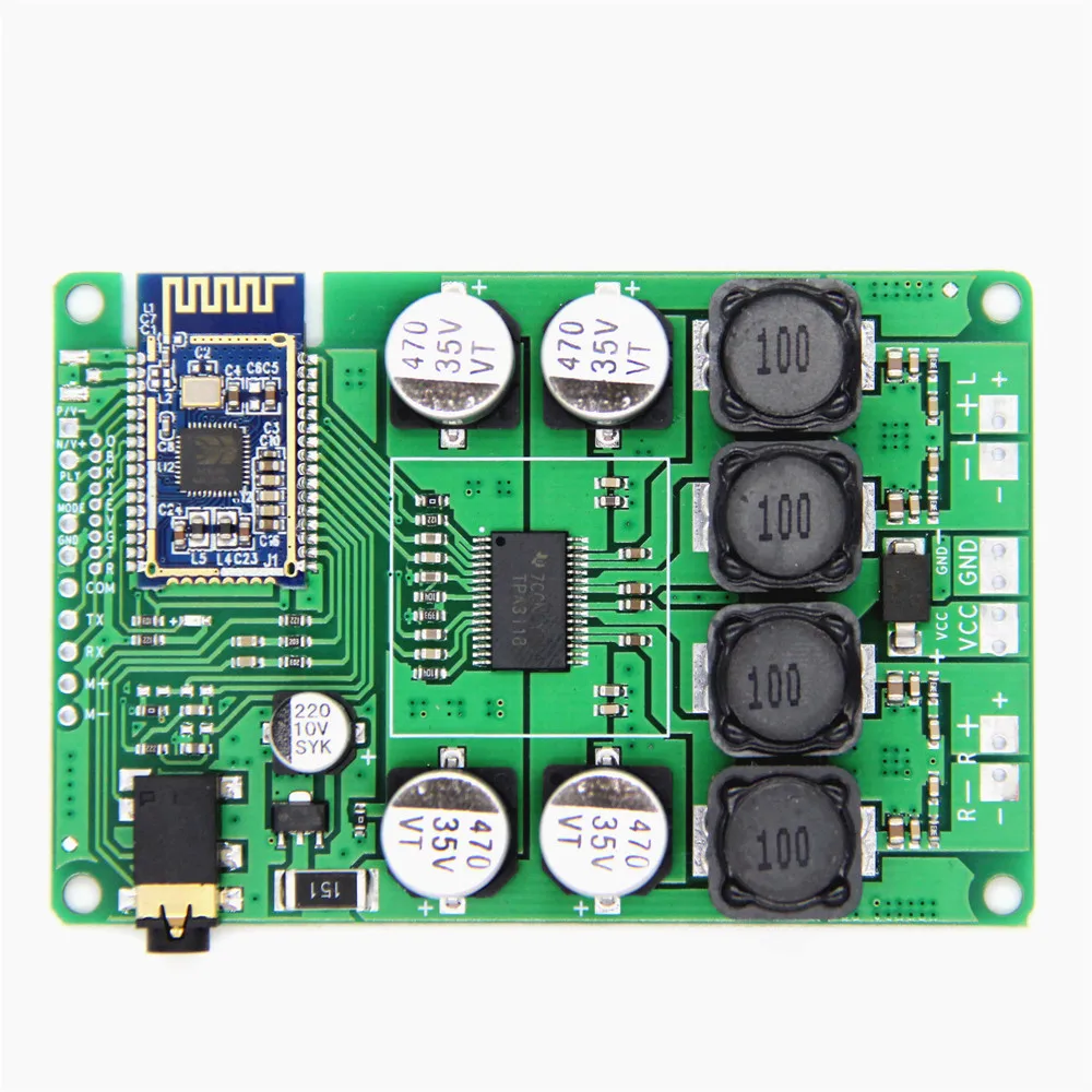 RDS Electronics - 2x30W/20W support AUX audio input support serial command BT 5.0 amplifier board