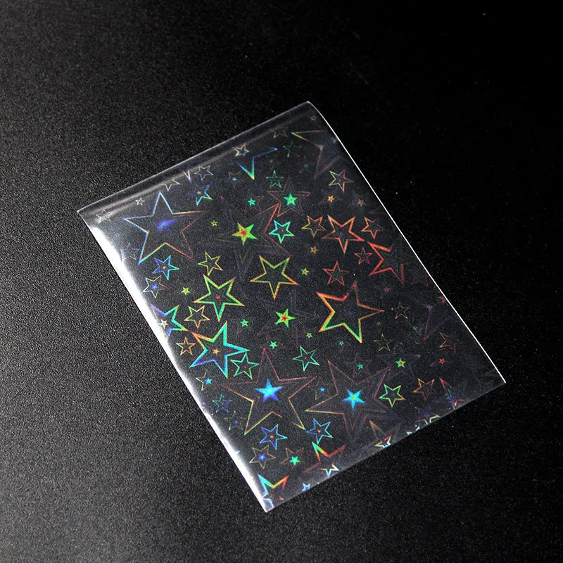 100pieces/pack Stars Laser Flashing Card Sleeves Kpop 57x88mm Reusable Hologram Photo Card Protector Sleeves