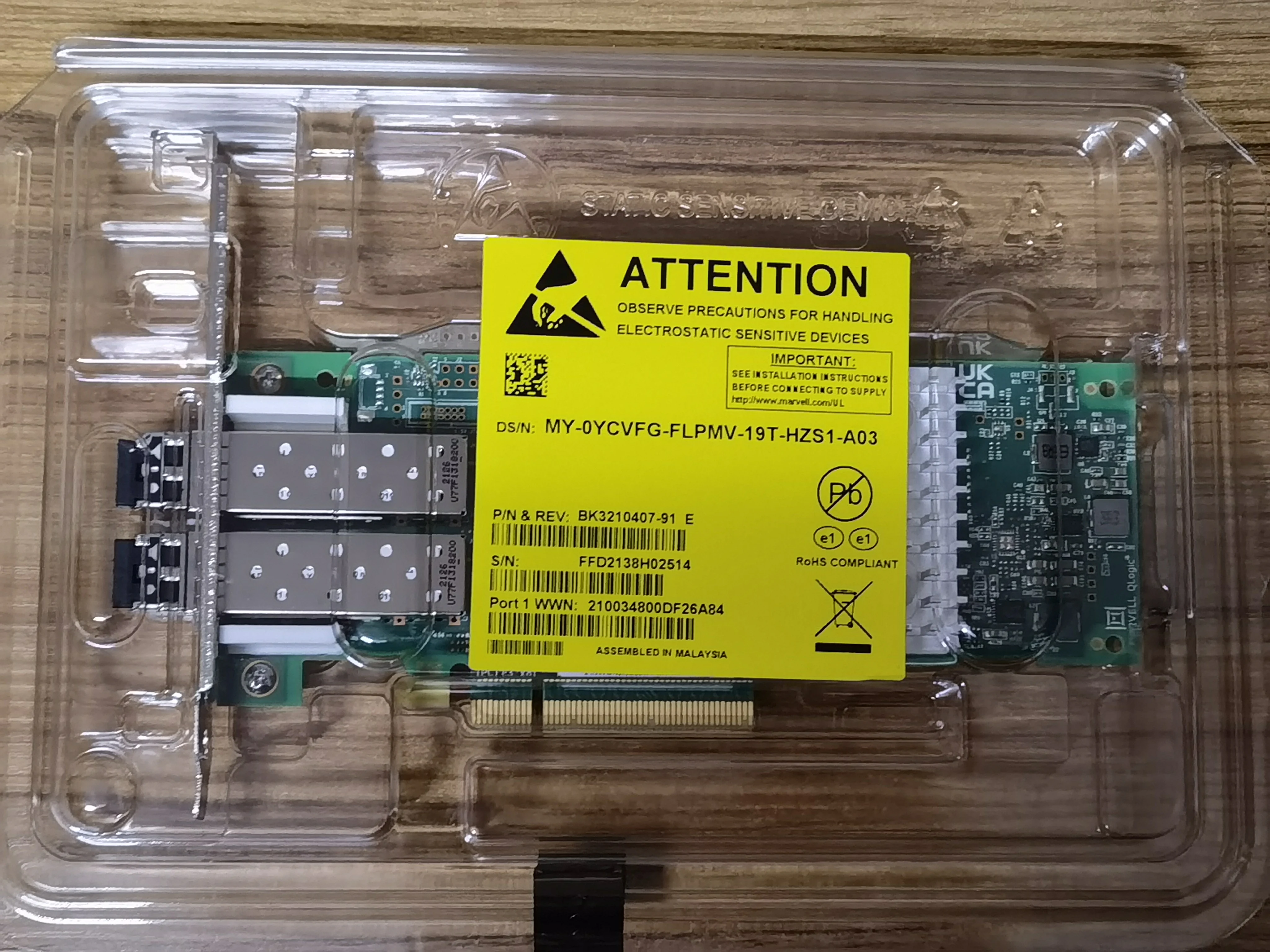 QLE 2692 Dual Port 16Gb Fibre Channel HBA, Low Profile  0TCK3G BK3210407 403-BBMT CK9H1 WVT0T QLE2692 adapter