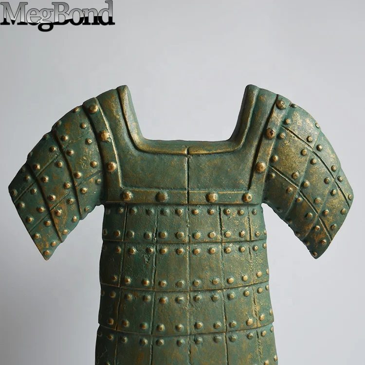 Metal Chinese armour table ornament for home decoration, Cast metal old Chinese cloth for Terra-Cotta Warriors
