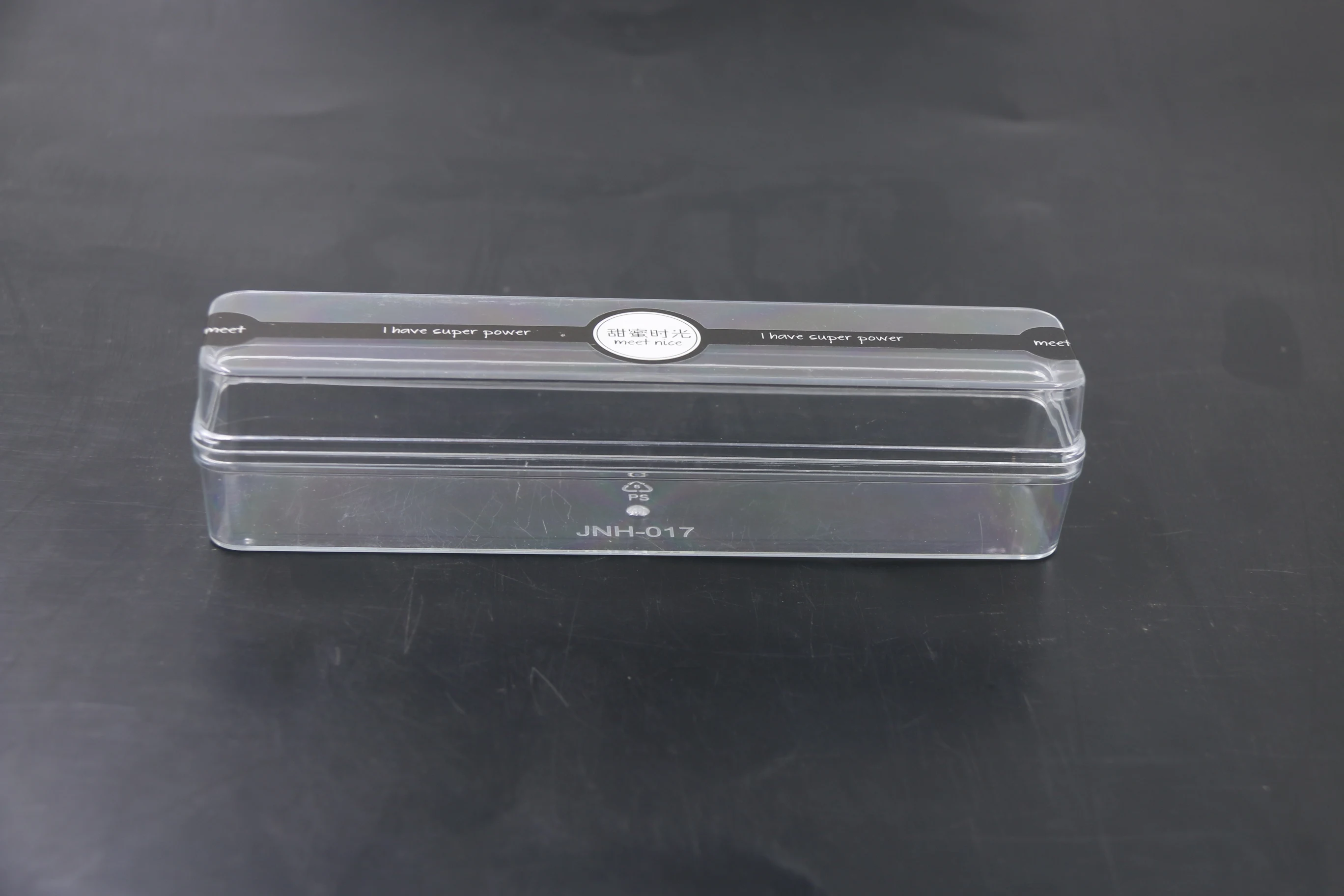 Custom ps hard transparent plastic wedding party candy cookie cake rectaangle  packaging container with clear lid