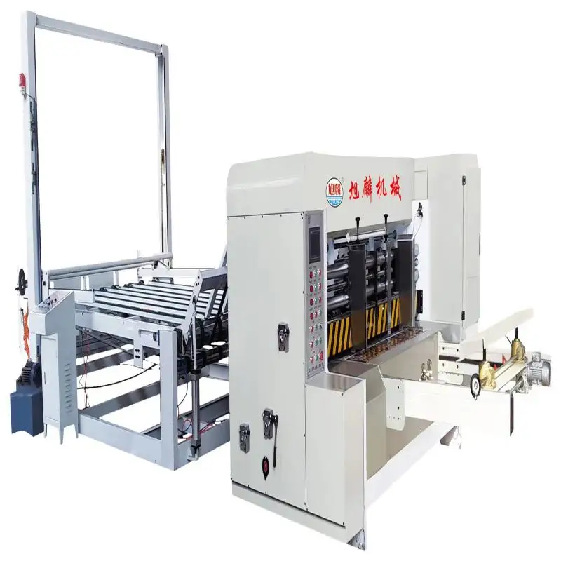 China factory lead edge feeder 4 color printer slotter die cutter machine
