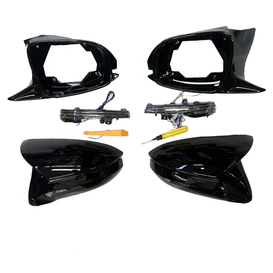 Car Mirror For 2006 Lexus ES 300 upgrade LED Style Plastic Material Gloss Black 2008 Lexus Es 330 Mirror Cover Replacement