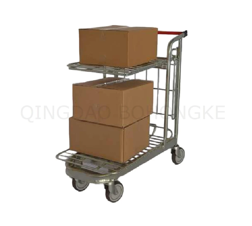 BHK26 Factory Wholesale Hand Push Supermarket Metal Trolley Shopping Carts 4 Wheels