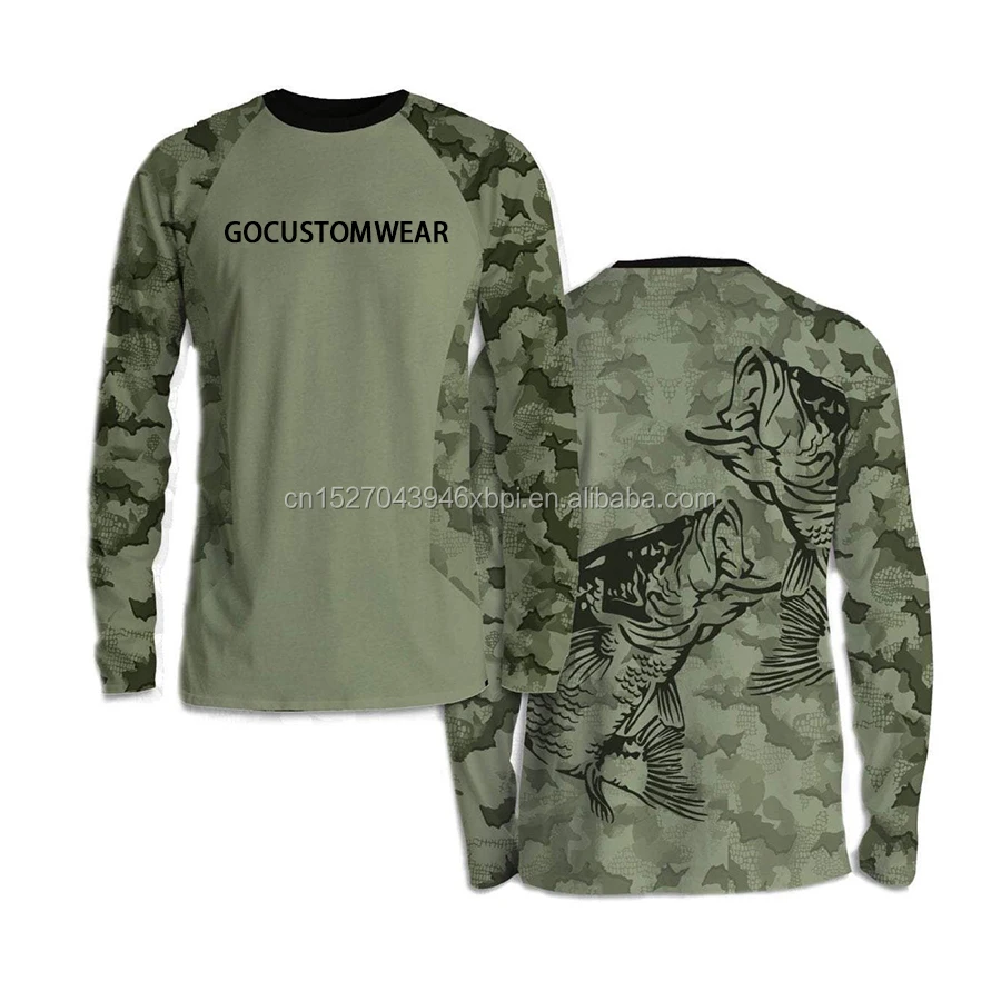 
Latest design sublimation printed long sleeve fishing t shirts Custom For Fishing 