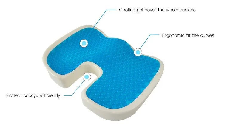 Chair Cushion, Seat Cushion for Office Chair, Lumbar Support Pillow for Chair, Back Support Memory Foam Pillow Washable Cover