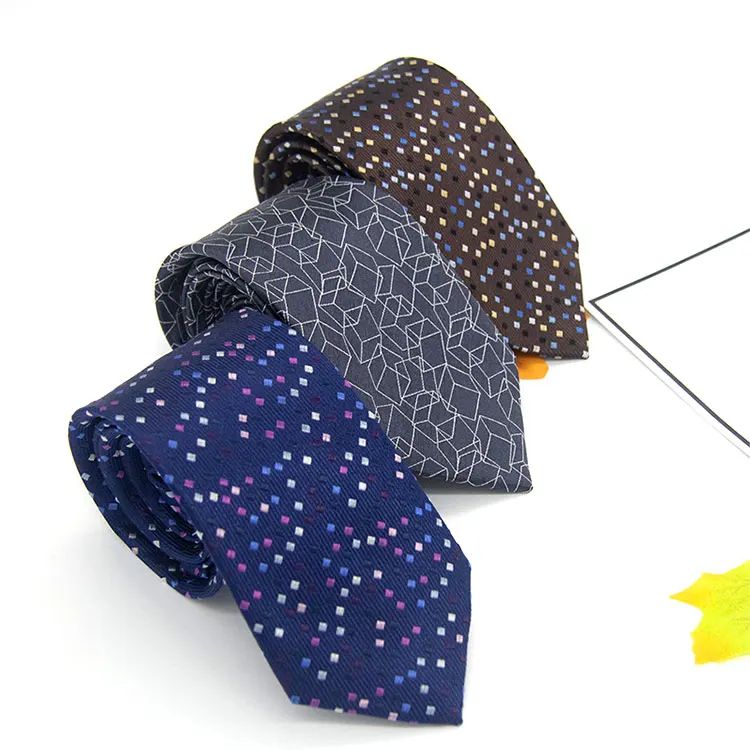 Supplier Wholesale Luxury 100% Silk Tie Fashion Design Men Business Jacquard Silk Necktie