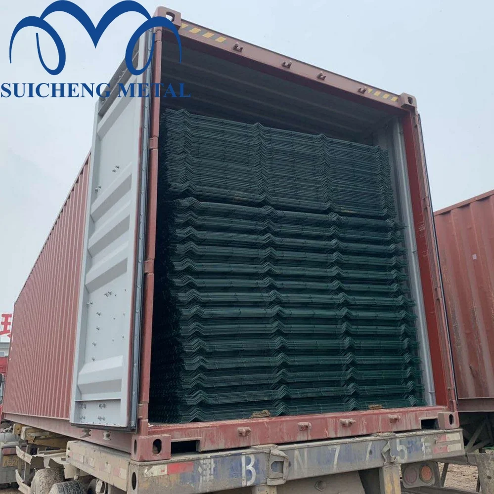 galvanized welded wire fence 3D triangle fence panel Guangzhou