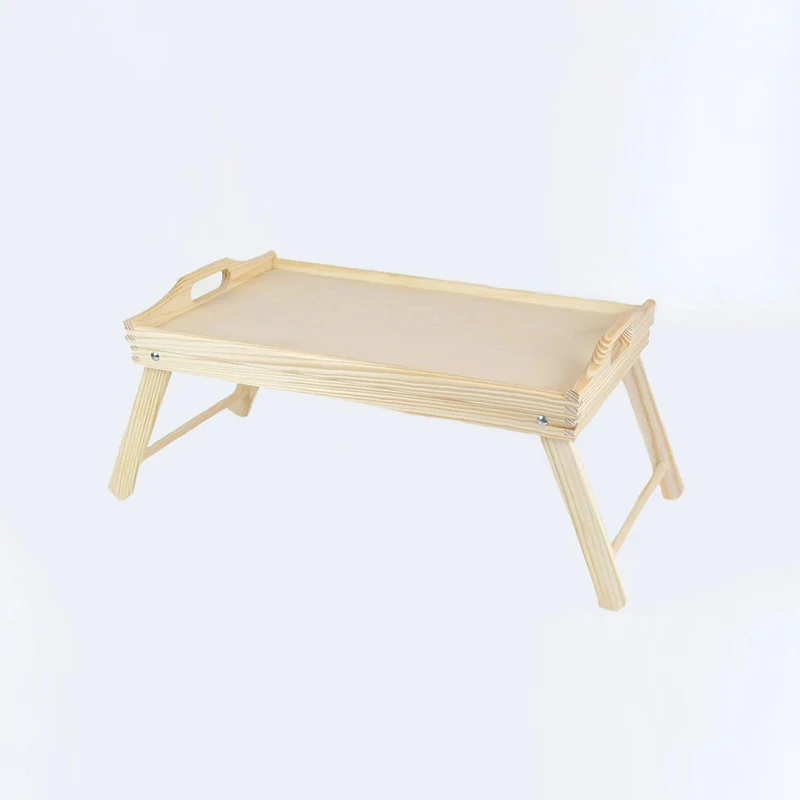 Food Snack Tray Bed Breakfast Tray with Folding Legs